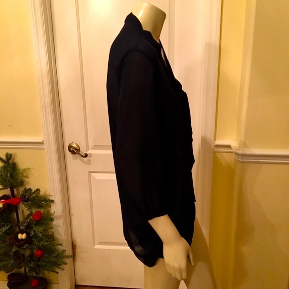 Ladies Forever 21 Long Sleeve Tie Front Top Size M - Picture 2 of 5